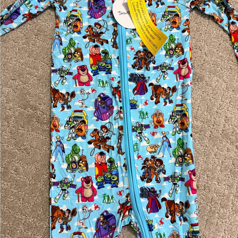 Toy Story Themed Blue Kids One Piece Showstoppers bamboo 4T convertible